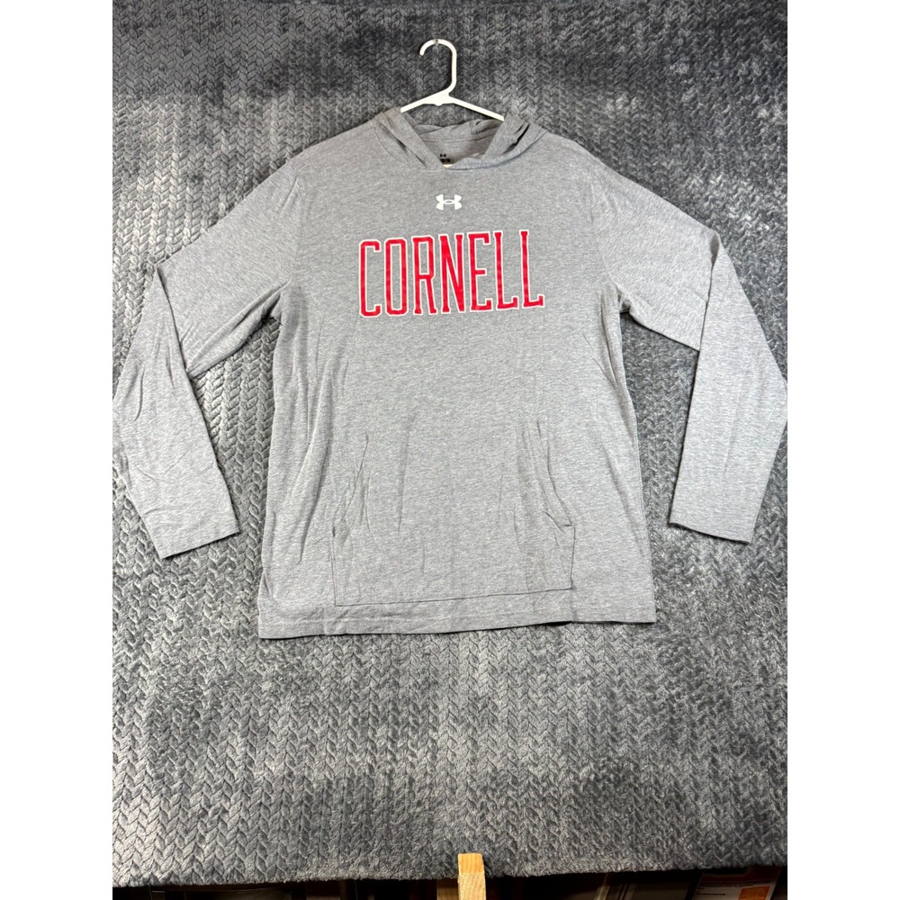 Under Armour Cornell University Hoodie Mens Medium Gray Loose Fit Long Sleeve